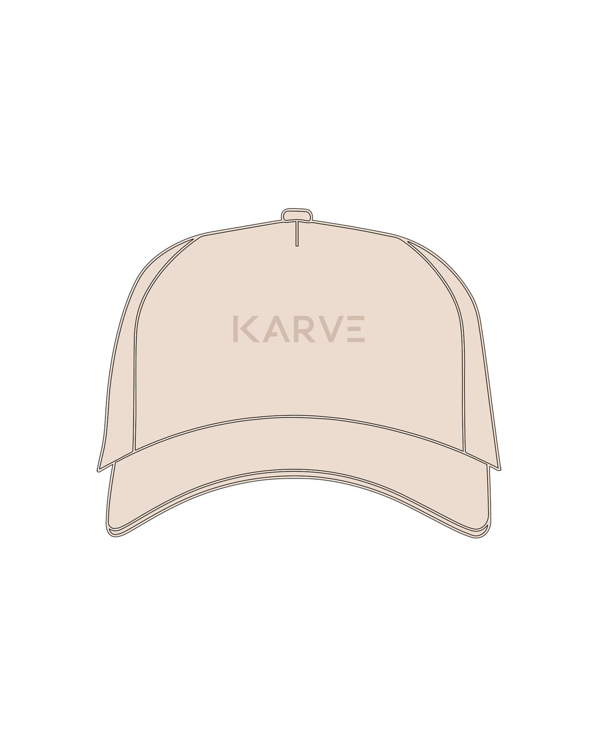The Dad Hat - Stone - Karve Lagree Fit - Center Crown - Embroidered - Tone on Tone