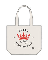 The Tote Bag - Natural - Royal Training Club - Front Centered  Stacked - Printed - Full Color