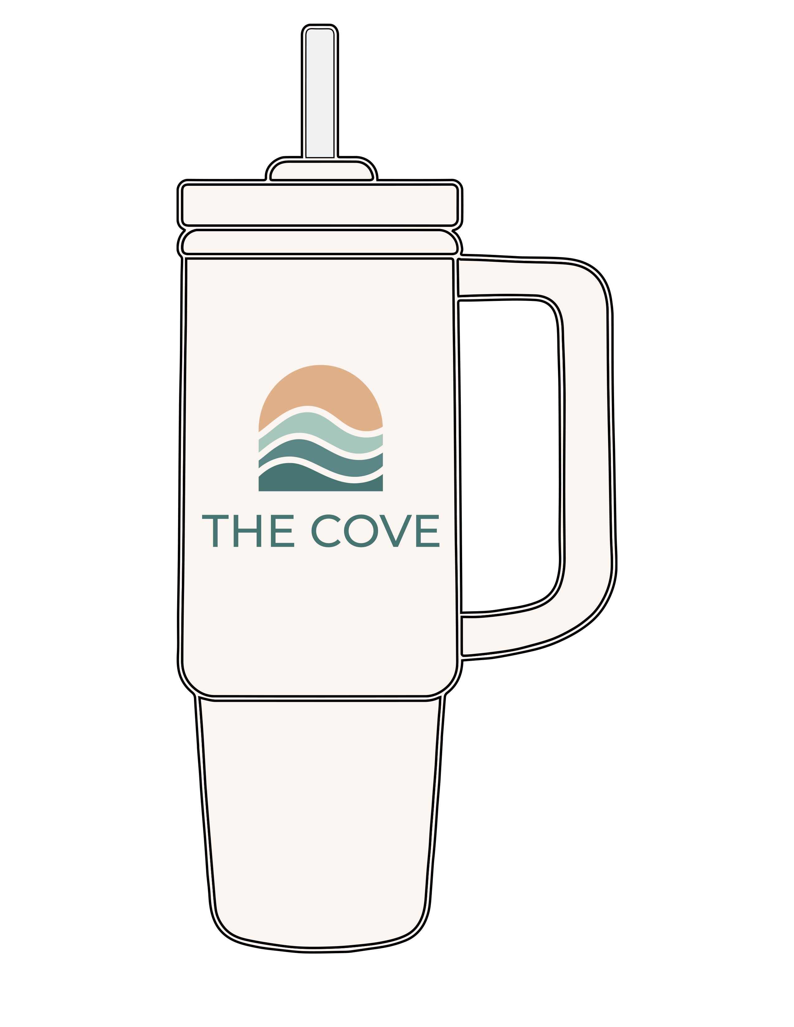 The Tumbler Cup - Off White - The Cove - Center - Printed - Full Color