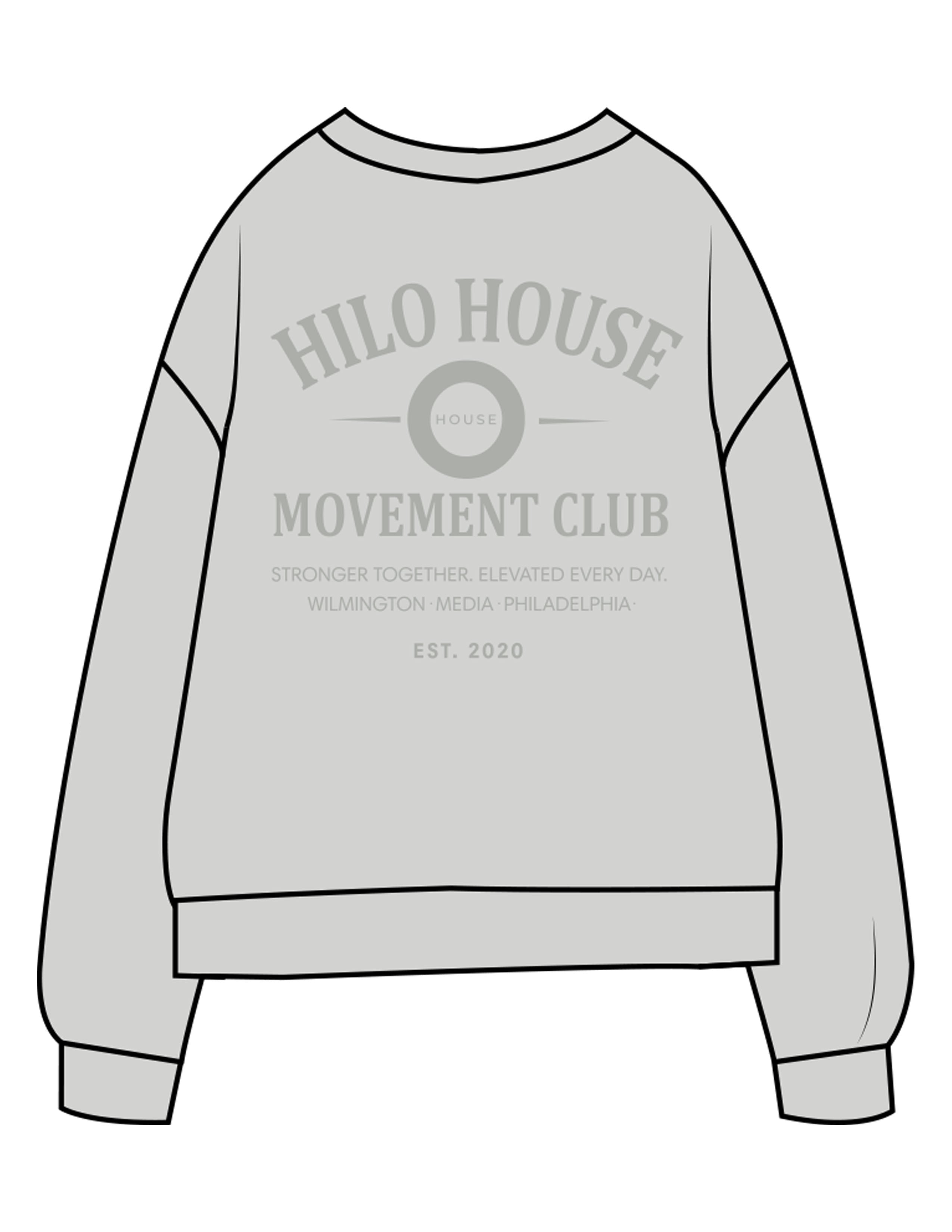 The Midweight Unisex Crewneck - Washed Sage - HiLo - Center Chest & Back Stacked - Printed - Tone on Tone