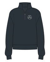 The Mens 1/4 Zip - Pine Green - Bean Head - Left Chest - Embroidered - Off White