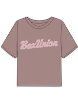 The Boxy Crop Tee - Mauve  - Box Union - Chest Center - Full Color