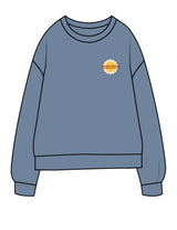 The Midweight Unisex Crewneck - Washed Slate - Lisel Lewis - Left Chest & Full Back - Printed - Full Color