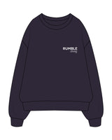 The Mens Crewneck - Ink Blue - Rumble - Left Chest "RUMBLE STRONG" - Embroidered - White