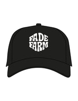 The Class Cord Trucker Cap - Black - FadeFarm - Center Crown Stacked - Embroidered - White