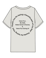 The Mens Heavyweight Tee - Washed Bone - HiLo - Left Chest Stacked - Back Center Round - Printed - Black
