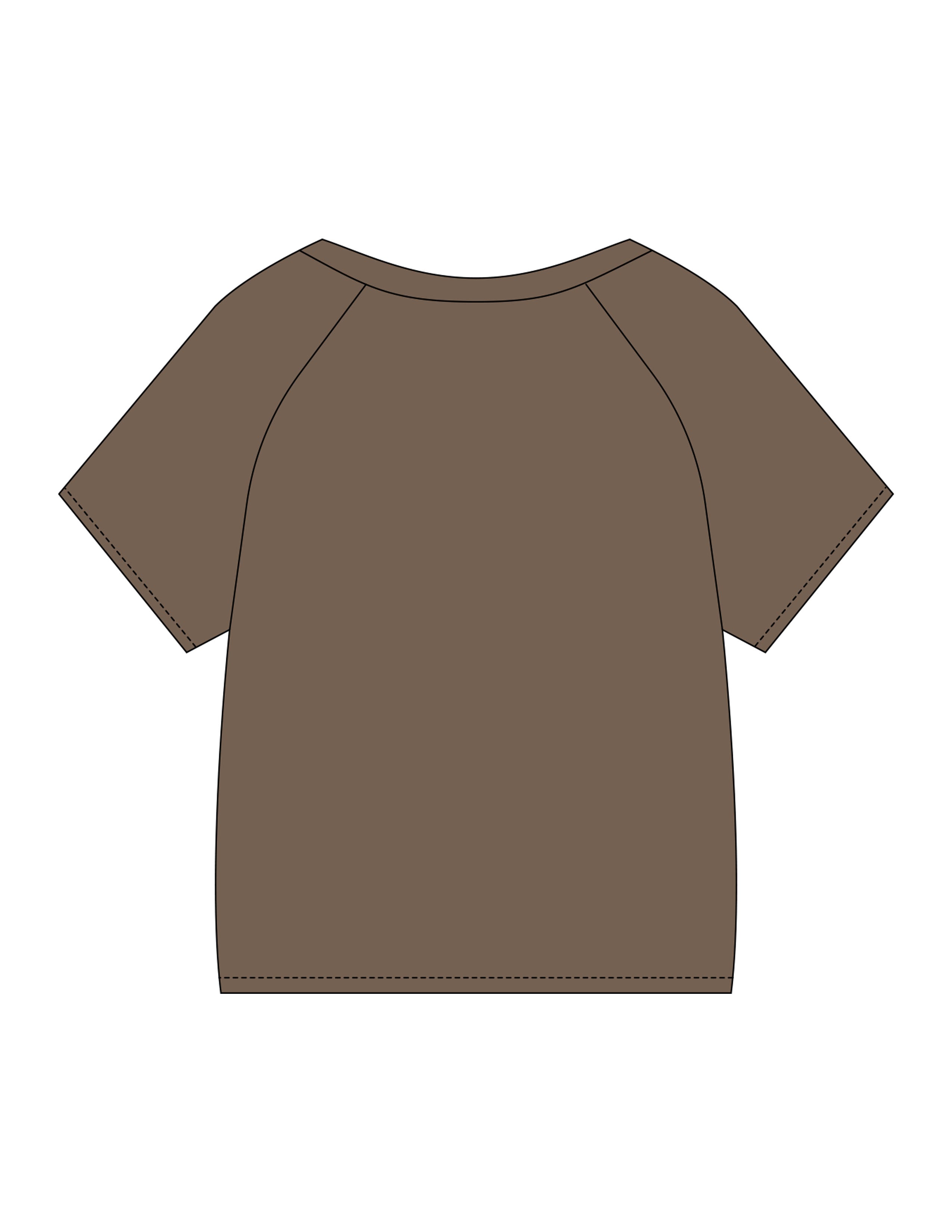 The Kids Tee - Walnut - Bali Beach Co - Chest Stacked - Printed - Off White