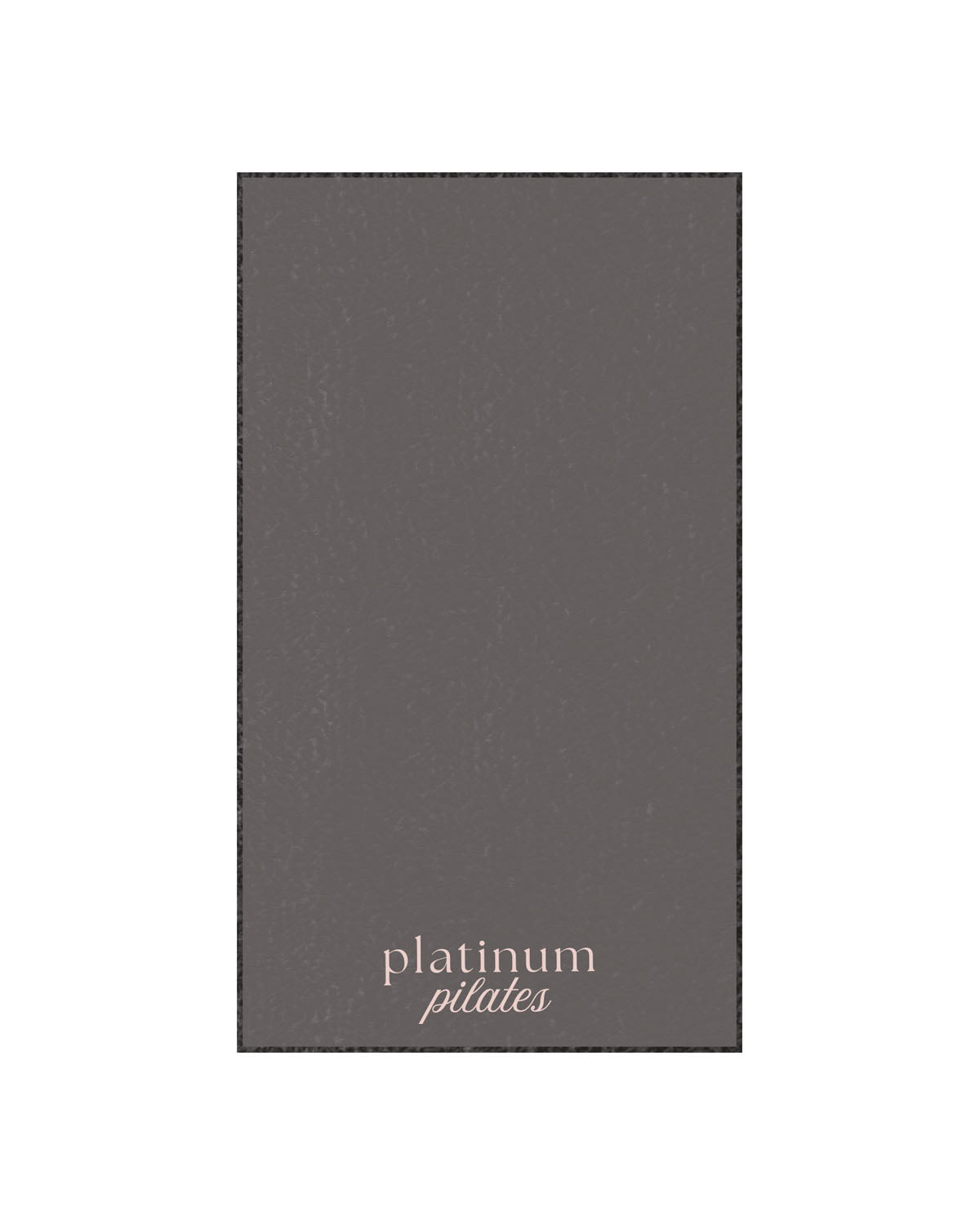 The Gym Towel - Gray - Platinum Pilates - Bottom Body Stacked - Embroidered - Pink - Gym Towel Bag - Black - Center Body Stacked - Printed - White