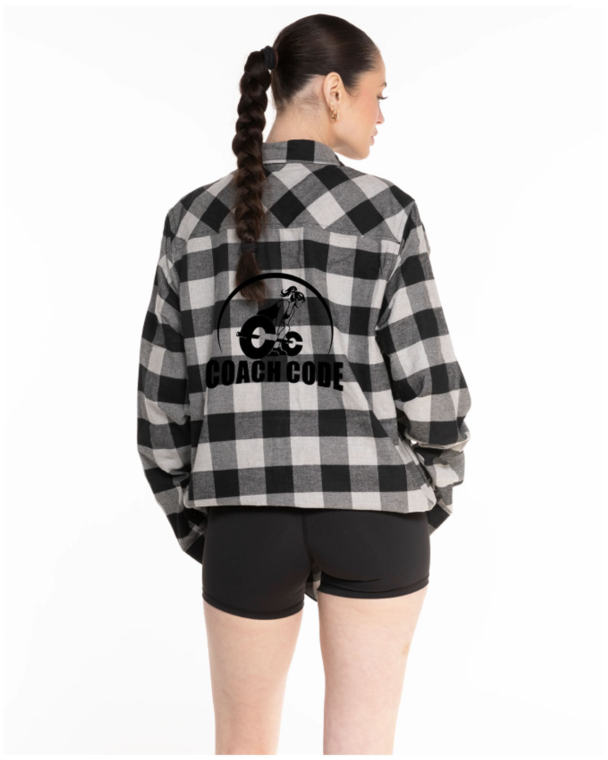 The Flannel - Heather / Black - Coach Code - Back Center - Printed - Black