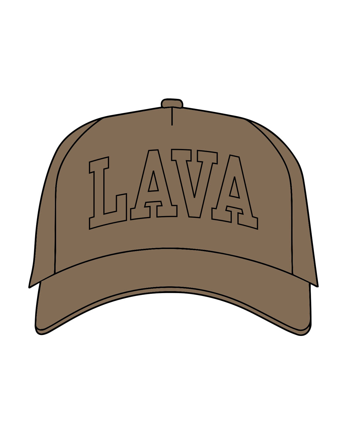 The Foam Trucker - Walnut - Lava - Center Crown - Printed - Black