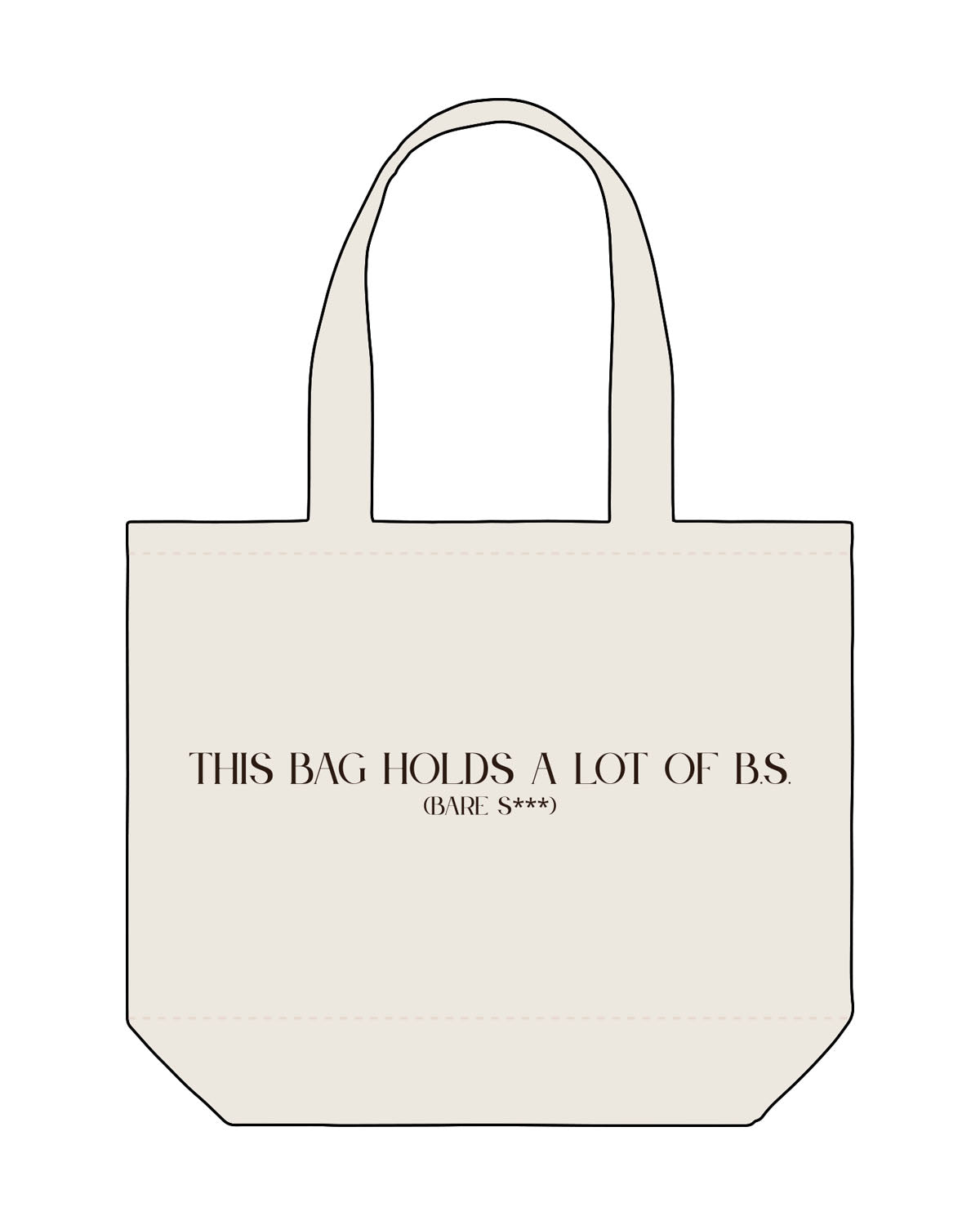 The Tote Bag - Natural - Bare Pilates - Center - Back - Printed - Brown - #2b1a12