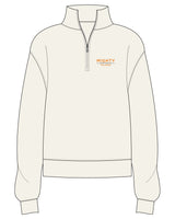 The Mens 1/4 Zip - Off White - Mighty Pilates - Left Chest - Embroidered - Full Color