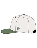 The Canvas Cap - Natural / Forest - Platform - Center Crown Stacked Puff - Side Panel - EMB - Forest