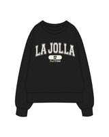 The Womens Heavyweight Crewneck - Black - Platform - Center Chest - Printed - Off White