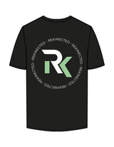 The Womens Tee - Black - REKINECTED - Left Chest & Center Back Circular - Printed - Full Color