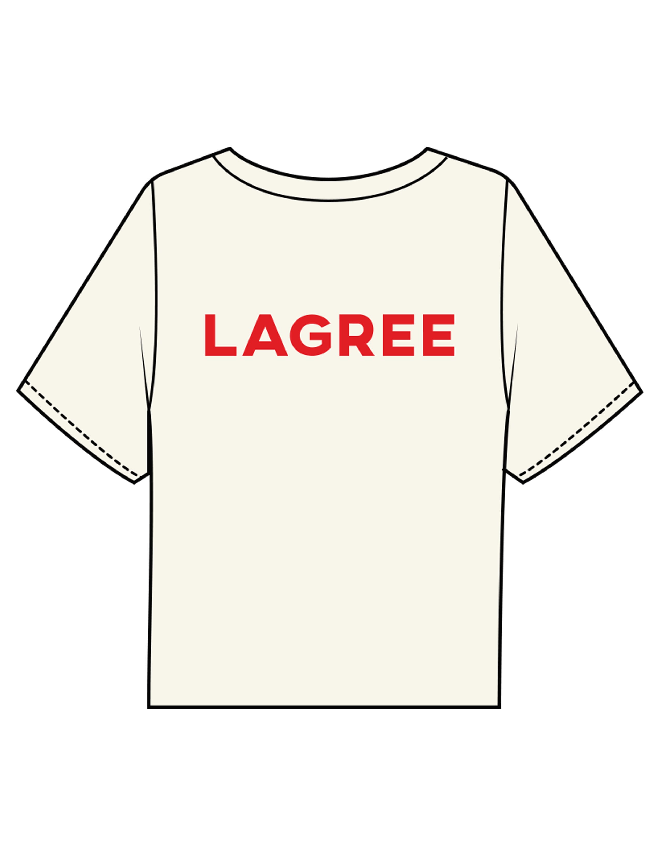 The Boxy Crop Tee - Off White - Method Lagree - Center Chest Round - No BG - Center Back - Printed - Full Color