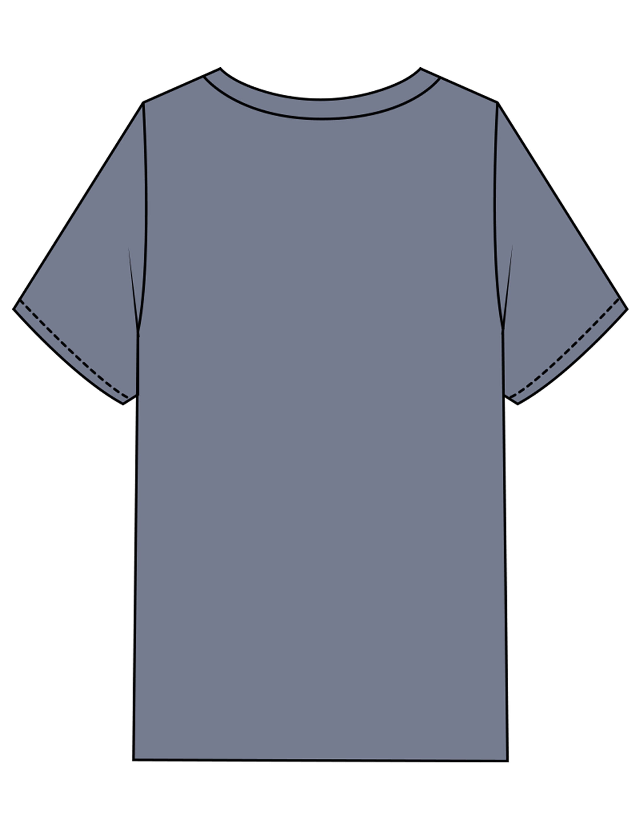 The Mens Heavyweight Tee - Washed Indigo - Kinetic Pilates - Center Chest - Embroidered - Oatmilk