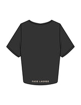 The Crop Tee - Washed Black - Fase Lagree - Center Chest "5280" & Back Bottom - Printed - Full Color