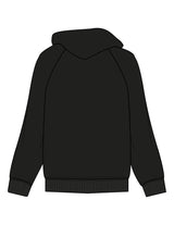 The Mens Hoodie - Black - Powerhouse Fitness - Upper Front Pocket - EMB - White