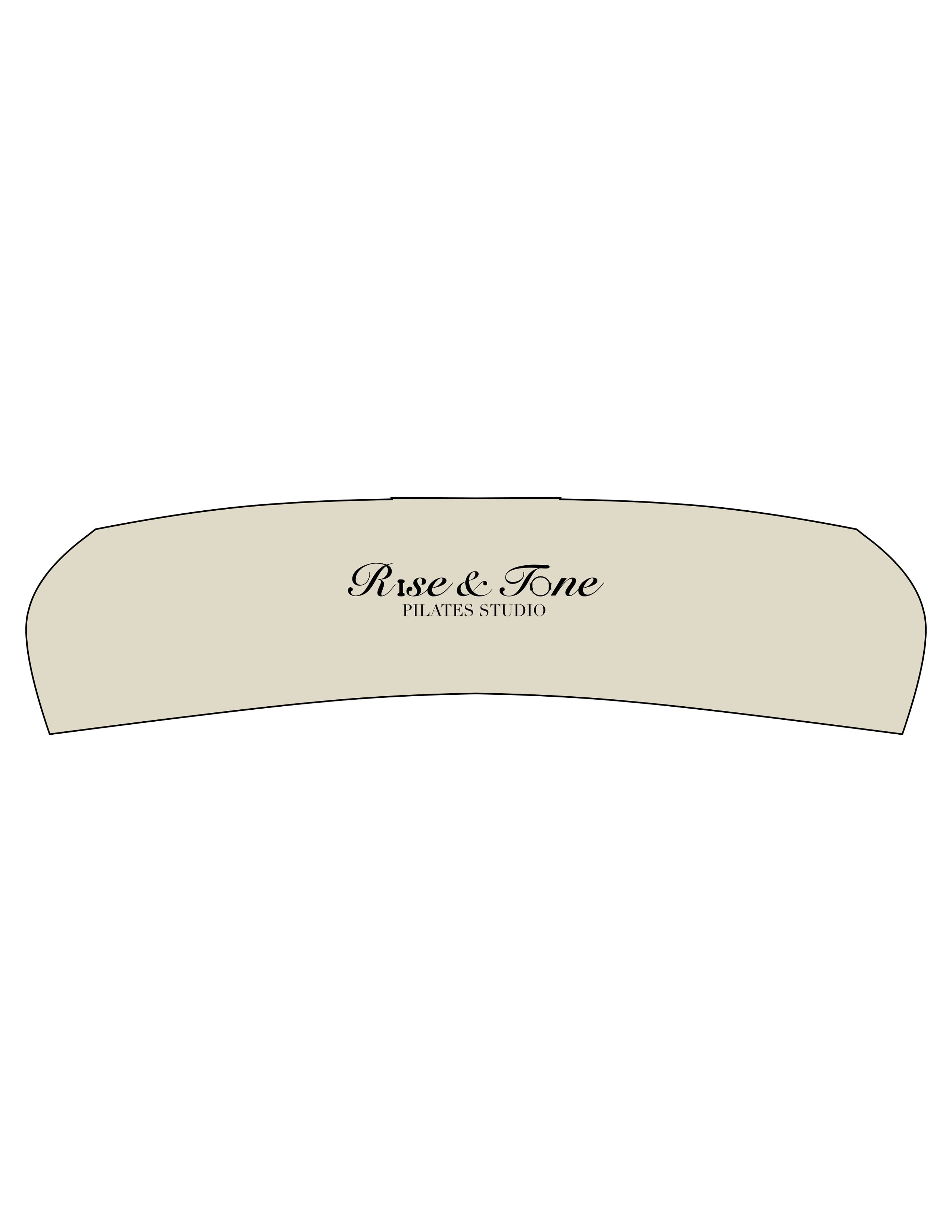 The Headband - Khaki - Rise and Tone - Center Brim Stacked - Printed - Black