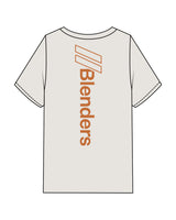 The Mens Heavyweight Tee - Washed Bone - Blenders - Left Chest & Back Vertical - Printed - Gold