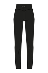 The Basic Legging - Black - Forma Haus - Center Back - Printed - White