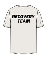 The Mens Tee - Bone - Recovery Lab - Left Chest & Back Stacked - Full Color