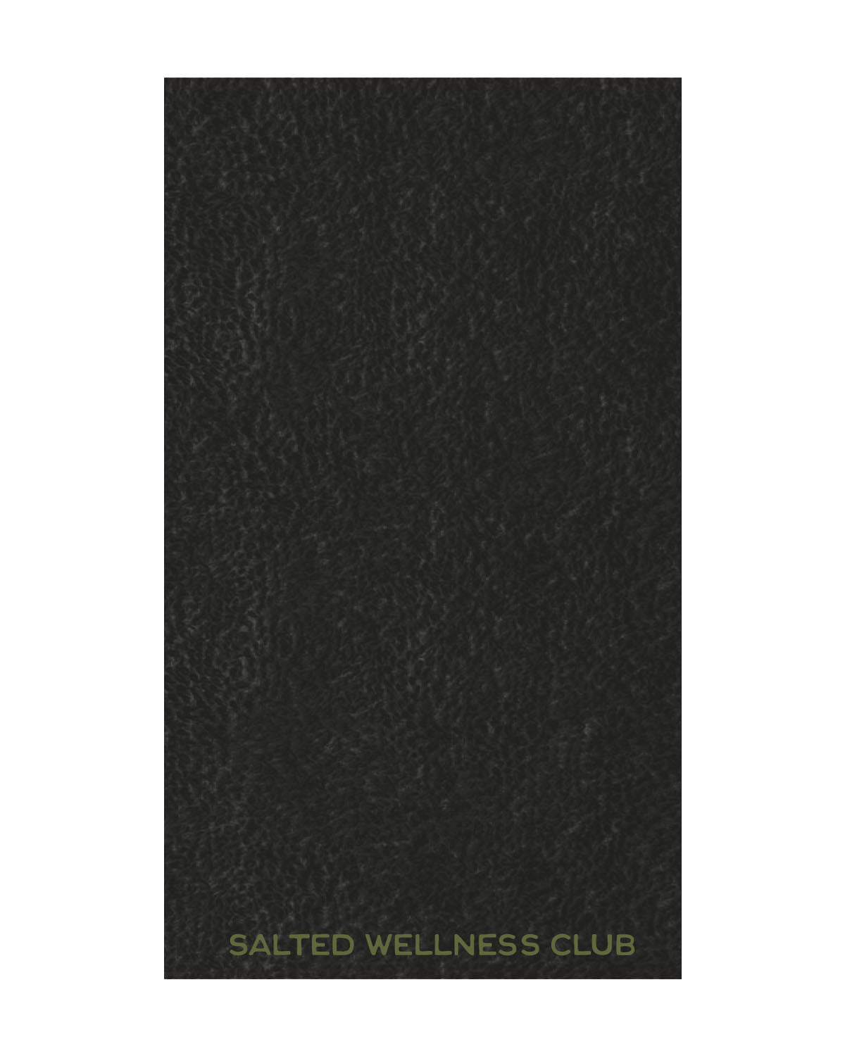 The Gym Towel - Black  - Salted Club - Bottom Center - Embroidered - Olive Green -  Gym Bag - Black - Text Stacked - Printed - Olive Green