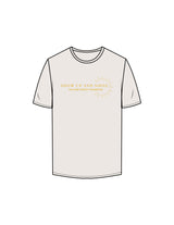 The Mens Tee - Bone - The Shine Project - Center Chest Stacked - Printed - Yellow