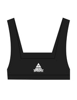 The Box Cut Bra - Black - Higher Ground - Center Back Pyramid - Printed - White