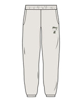 The Mens Sweatpants - Washed Bone - STUDIO 7 - Left Leg Layered - Printed - Sage