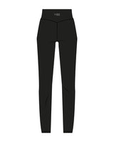 The Basic Legging - Black - Vibe Hot Yoga & Pilates- Back Center Waist - Printed - White