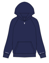 The Mens Hoodie - Cobalt - DontKnow. - Upper Chest EMB - Left & Right Sleeve Printed - White