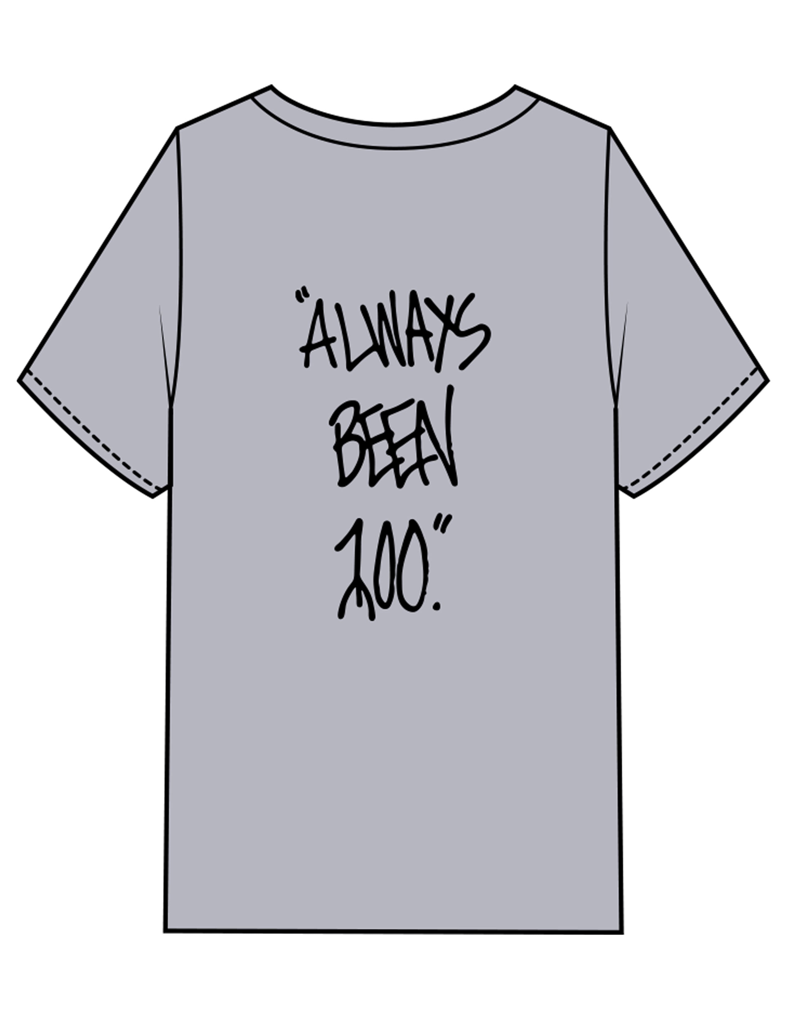 The Mens Heavyweight Tee - Heather - 1800-SF - Center Chest & Back Stacked - Printed - Black