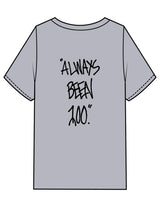 The Mens Heavyweight Tee - Heather - 1800-SF - Center Chest & Back Stacked - Printed - Black
