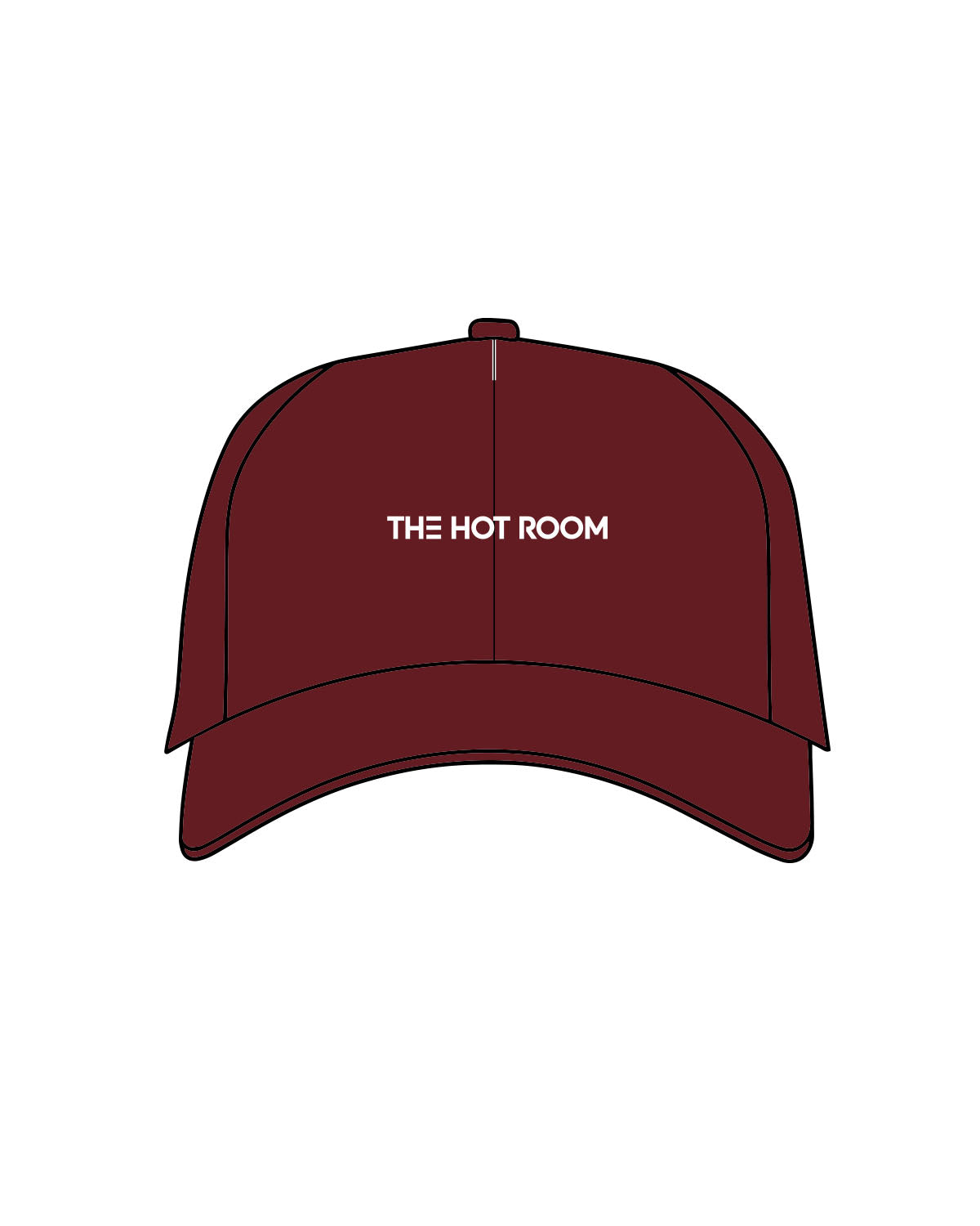 The Dad Hat - Maroon - The Hot Room - Center - Embroidered - White