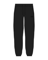 The Mens Classic Sweatpants - Black - Haus of Fitness - Left Leg - Printed - Tone on Tone