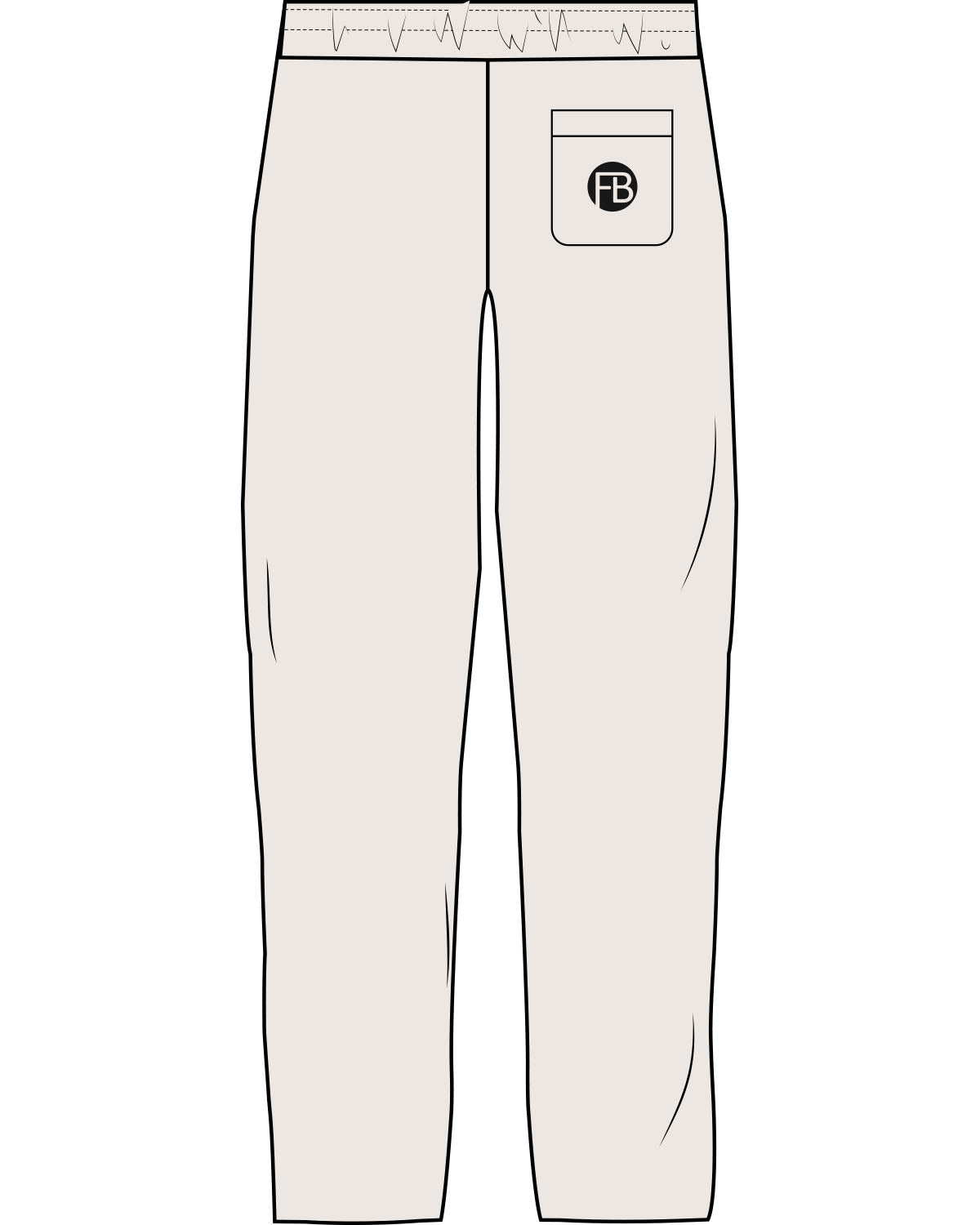 The Straight Leg Sweatpant - Bone - Krista - Back Pocket - Printed - Charcoal