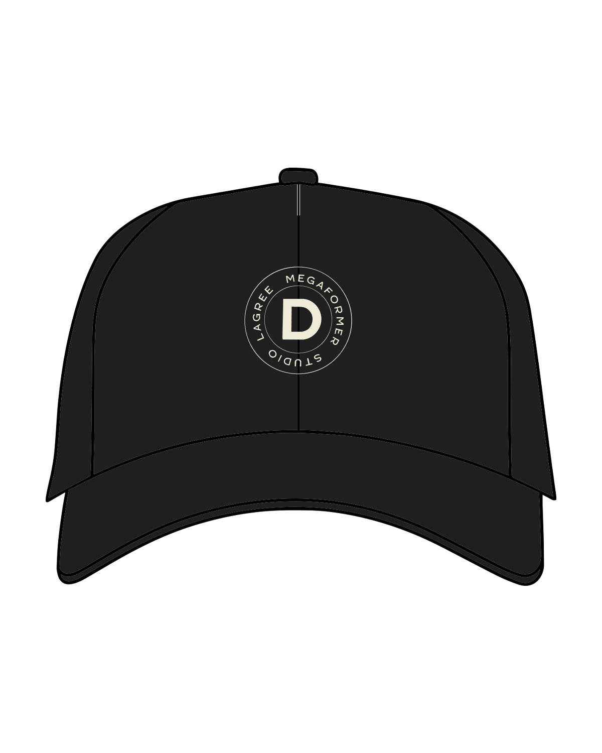 The Dad Hat - Black - D Lagree - Front Center - Cream