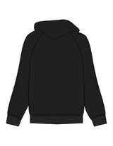 The Womens Hoodie - Black - Dose - Center Chest Stacked - Printed - White