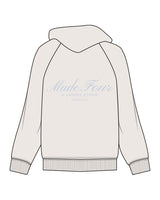 The Mens Heavyweight Zip Hoodie - Bone - M4Lagree - Left Chest & Center Back Stacked - Printed - Light Blue