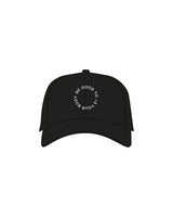 The Dad Hat - Black - Body Lab - Center Crown - Round - Back Center Text - Embroidered - White
