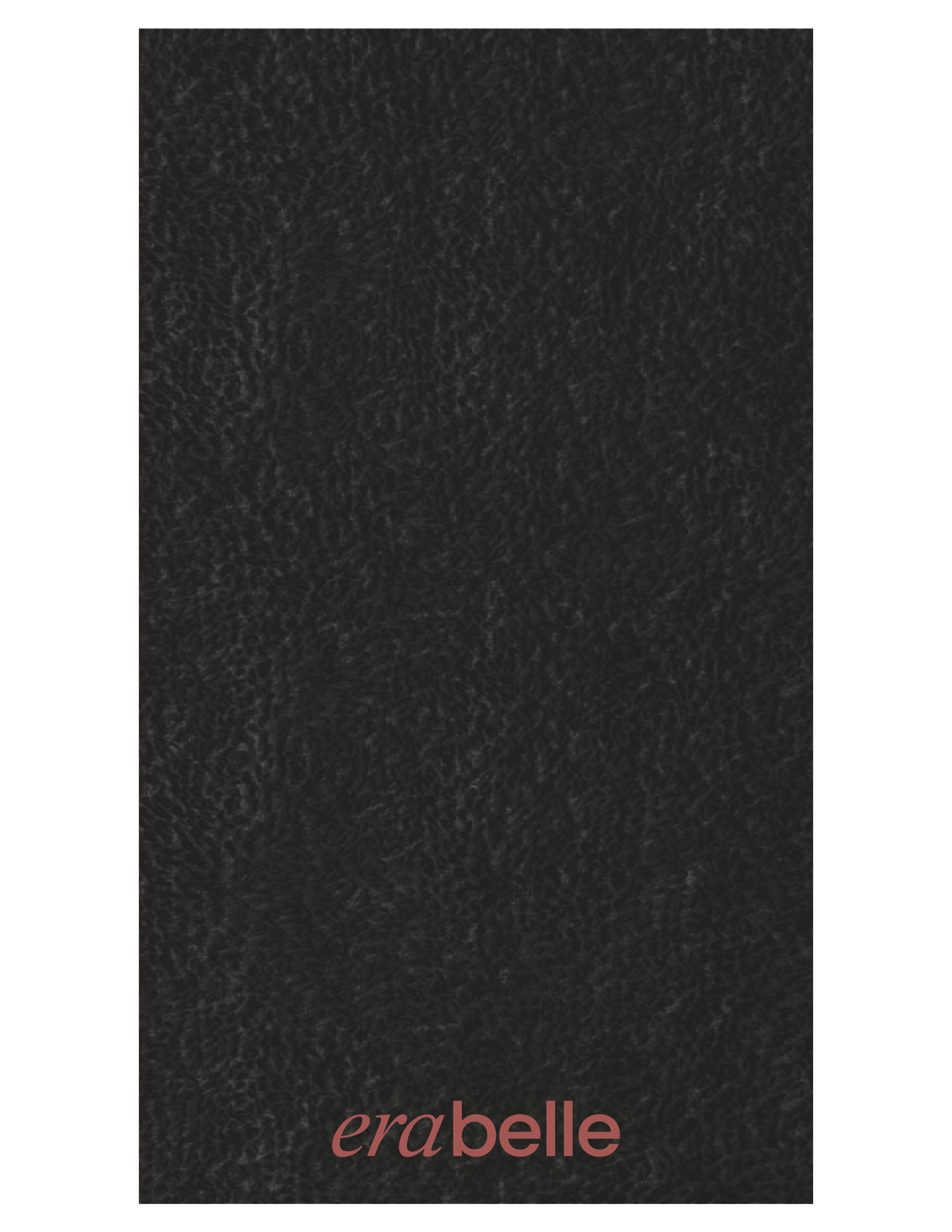 The Gym Towel - Black - Erabelle - Front Bottom - Embroidered - Brown - The Gym Towel Bag - Black - Center Body Stacked - Printed - White
