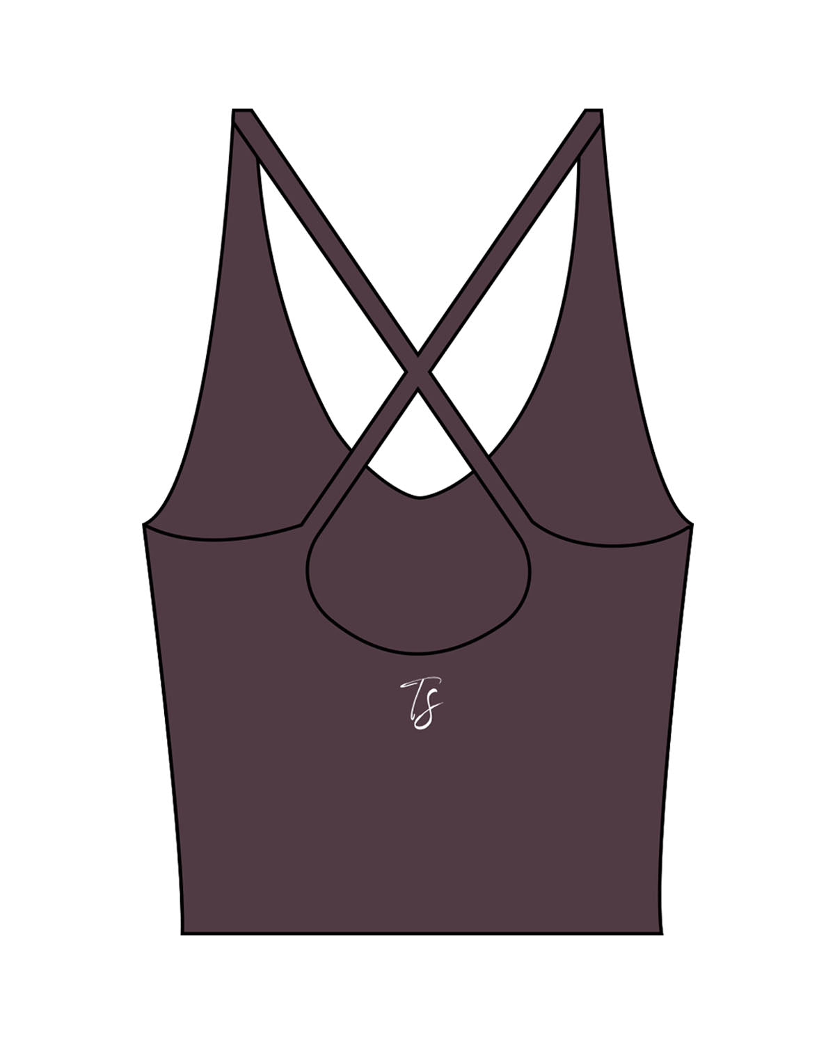 The Sporty Strappy Tank - Purple - Team Sculpted - Center Chest Logo & Center Back - Printed - White