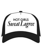The Foam Trucker - White / Black - Hi Power - Center Crown stacked - Printed - Black
