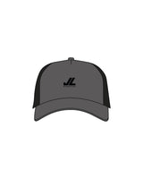 The Trucker Hat - Charcoal / Black - JL Marketing - Center Crown - Embroidered - Black