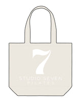 The Zipper Tote Bag - Natural - STUDIO 7 - Front Center Stacked - White
