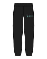 The Womens Sweatpants - Black - Co-Op Pilates - Left Leg Pocket - Embroidered - Teal