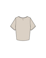 The Crop Tee - Bone - North County - Chest Center & Back Top - Tone on Tone