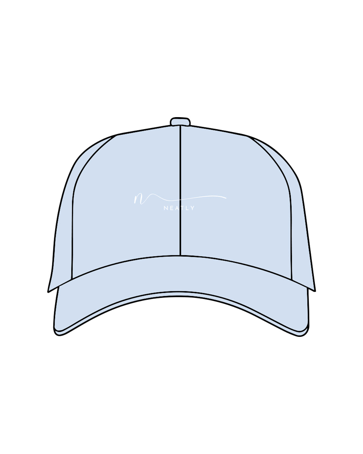 The Dad Hat - Sky - Neatly - Center - White